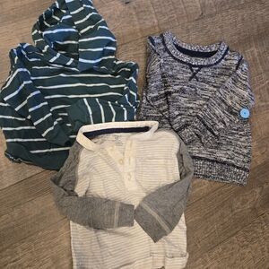 Cozy Kids Green Striped Hoodie by Cat & Jack